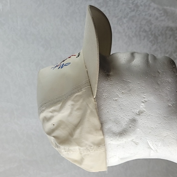 Vintage Youngan Mobil Pipeline Snap Back Hat White/Red - Picture 2 of 9